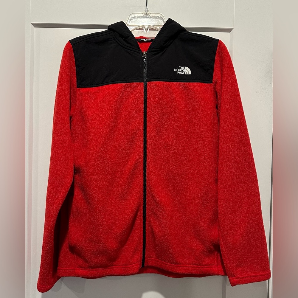 THE NORTH FACE XL (18/20) Red Youth Freestyle Fleece Hoodie